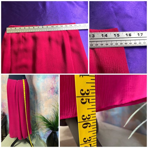 📌 cynthia howie Retro Silk Skirt Set Top & Skirt - Picture 13 of 15